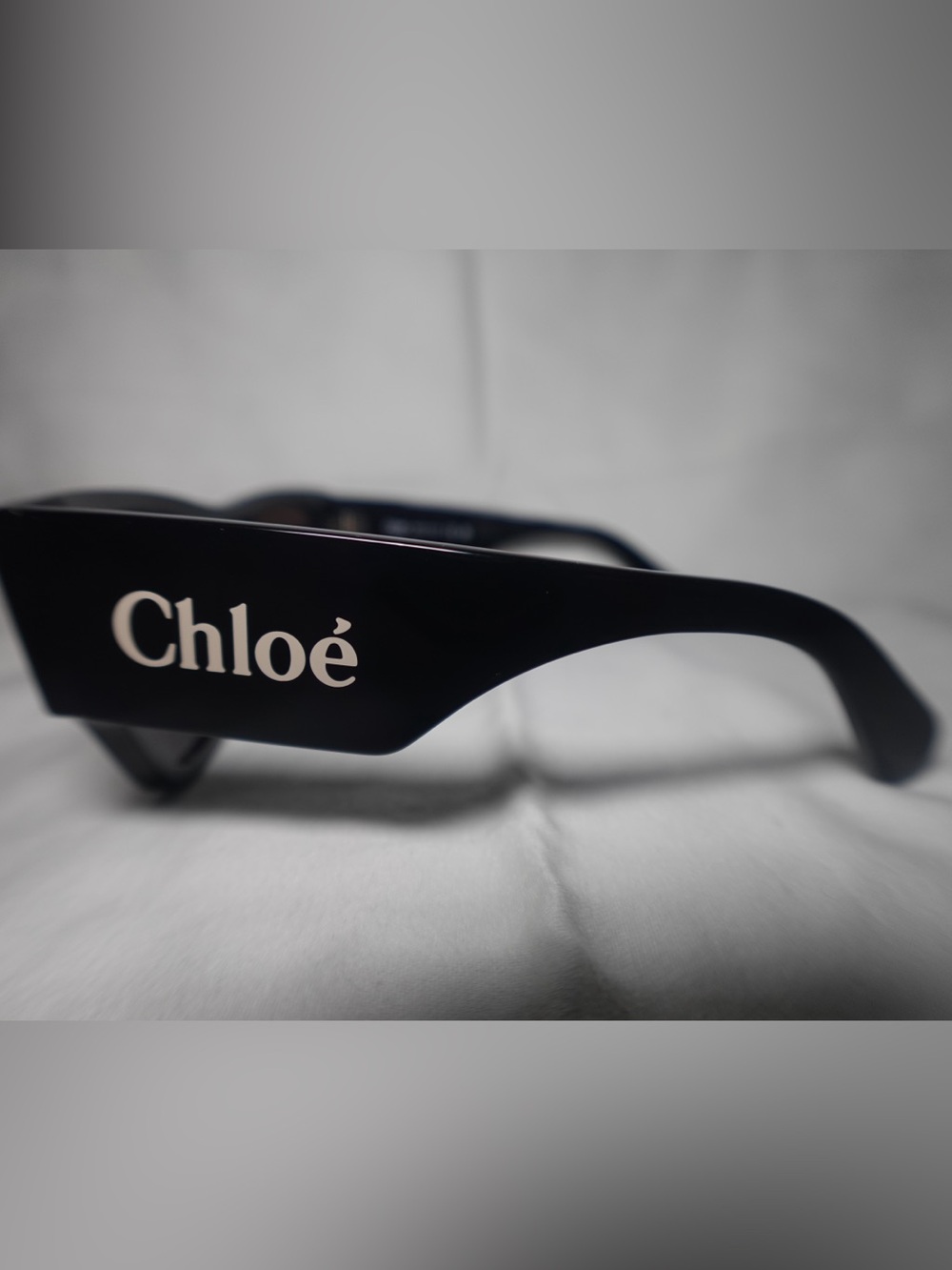Chloé Black Sunglasses with White Logo